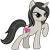 Size: 2449x2449 | Tagged: safe, artist:midnight--blitz, pony, unicorn, female, high res, kazumi evans, not octavia, ponified, raised hoof, simple background, transparent background, vector