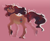 Size: 2433x1999 | Tagged: safe, artist:sannateacupss, oc, oc only, oc:cherry bomb, earth pony, pony, ascot, butt, chest fluff, eyeshadow, female, fluffy, leg fluff, lidded eyes, looking at you, looking back, looking back at you, makeup, mare, offspring, pale belly, parent:flim, parent:torque wrench, parents:flimwrench, pink background, plot, raised hoof, simple background, solo, underhoof, unshorn fetlocks, windswept mane