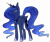 Size: 3883x3265 | Tagged: safe, artist:pokaparida, artist:zen-ex, princess luna, pony, g4, female, high res, simple background, solo, transparent background