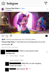 Size: 958x1392 | Tagged: safe, edit, edited screencap, screencap, izzy moonbow, pipp petals, pegasus, pony, unicorn, g5, my little pony: a new generation, adorapipp, cute, duo, duo female, fake horn, female, instagram, izzybetes, mare