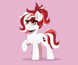 Size: 3783x3142 | Tagged: safe, artist:rand-dums, oc, oc only, earth pony, pony, cherry coke, coca-cola, earth pony oc, female, high res, raised hoof, simple background, solo