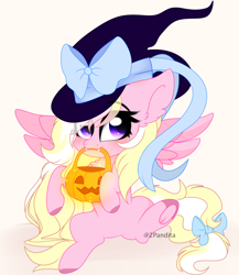 Size: 3108x3580 | Tagged: safe, artist:2pandita, oc, oc only, oc:bay breeze, pegasus, pony, female, hat, high res, mare, simple background, solo, white background, witch hat