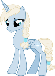 Size: 510x710 | Tagged: safe, artist:sl1283, alicorn, pony, elsa, female, frown, frozen (movie), lidded eyes, ponified, sad, simple background, solo, transparent background, vector