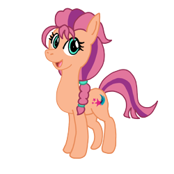 Size: 3024x3024 | Tagged: safe, artist:omegaridersangou, sunny starscout, earth pony, pony, g4, g5, my little pony: a new generation, female, g5 to g4, high res, open mouth, simple background, solo, transparent background