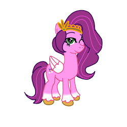 Size: 3024x3024 | Tagged: safe, artist:omegaridersangou, pipp petals, pegasus, pony, g4, g5, my little pony: a new generation, female, g5 to g4, high res, one eye closed, simple background, solo, transparent background