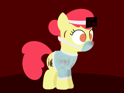 Size: 1280x960 | Tagged: safe, artist:dtcx97, apple bloom, earth pony, pony, g4, alternate cutie mark, clothes, costume, cute, face mask, female, filly, mask, nightmare night, nightmare night costume, nurse, solo