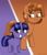 Size: 1864x2164 | Tagged: safe, artist:heretichesh, oc, oc:sign, pony, unicorn, blushing, colored, duo, female, filly, looking at you, mare, raised eyebrow, simple background, smiling