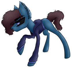 Size: 2199x2074 | Tagged: safe, artist:beamybutt, oc, oc only, earth pony, pony, clothes, ear fluff, earth pony oc, high res, hoodie, male, raised hoof, simple background, solo, stallion, transparent background