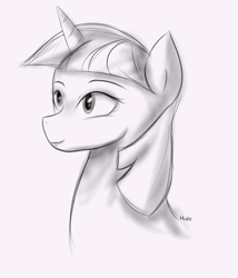 Size: 3000x3500 | Tagged: safe, artist:hurb, twilight sparkle, pony, g4, doodle, female, high res, sketch, solo