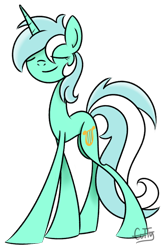 Size: 794x1202 | Tagged: safe, artist:cuttycommando, lyra heartstrings, pony, unicorn, g4, eyes closed, female, simple background, solo, transparent background