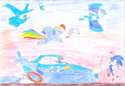 Size: 849x588 | Tagged: safe, artist:its-ok-to-smile, rainbow dash, bird, hedgehog, human, latios, pegasus, pony, roadrunner, g4, bubbles (powerpuff girls), cars (pixar), greater roadrunner, horton hears a who, jenny wakeman, legendary pokémon, looney tunes, male, my life as a teenage robot, pokémon, road runner, robotboy, robotboy (character), sonic the hedgehog, sonic the hedgehog (series), the powerpuff girls