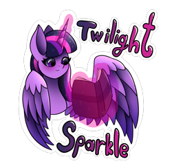 Size: 1685x1639 | Tagged: safe, artist:yanderecomet, twilight sparkle, alicorn, pony, g4, female, glowing, glowing horn, horn, magic, reading, simple background, solo, telekinesis, transparent background, twilight sparkle (alicorn), white outline