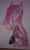 Size: 768x1280 | Tagged: safe, artist:brot-art, pinkie pie, earth pony, anthro, fanfic:cupcakes, equestria girls, g4, cutie mark dress, female, grin, hair over one eye, pinkamena diane pie, smiling, solo, traditional art