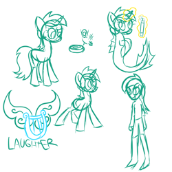 Size: 1024x1024 | Tagged: safe, artist:princessfaeron, lyra heartstrings, human, hybrid, merpony, pony, seapony (g4), unicorn, g4, female, humanized, levitation, magic, mare, seaponified, seapony lyra, sketch, solo, species swap, telekinesis