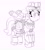 Size: 2098x2311 | Tagged: safe, artist:pabbley, oc, oc only, earth pony, pony, armor, cannon, deep rock galactic, female, grayscale, high res, mare, mind control, monochrome, parasite, ponified, simple background, solo, swirly eyes, white background, xynarch charge-sucker