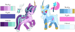 Size: 1639x694 | Tagged: safe, artist:xxgaea, starlight glimmer, trixie, g4, female, headcanon, implied bisexual, implied bluetrix, implied prince blueblood, lesbian, ship:startrix, shipping, simple background, transparent background