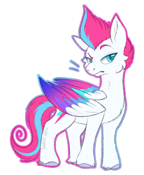 Size: 1221x1479 | Tagged: safe, artist:snakiez, zipp storm, pegasus, pony, g5, my little pony: a new generation, colored wings, female, multicolored wings, simple background, solo, standing up, transparent background, unshorn fetlocks, wings