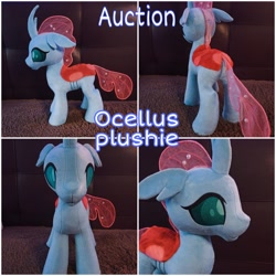 Size: 3464x3464 | Tagged: safe, artist:kuroran, ocellus, changeling, g4, advertisement, high res, irl, multiple views, photo, plushie, solo