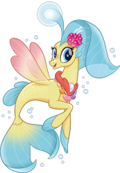 Size: 761x1098 | Tagged: dead source, safe, artist:reynardadiputra, princess skystar, seapony (g4), g4, bubble, cute, dorsal fin, female, fin, fin wings, fins, fish tail, flower, flower in hair, flowing mane, flowing tail, freckles, jewelry, looking at you, necklace, open mouth, open smile, pearl necklace, shell, simple background, skyabetes, smiling, smiling at you, tail, transparent background, underwater, water, wings