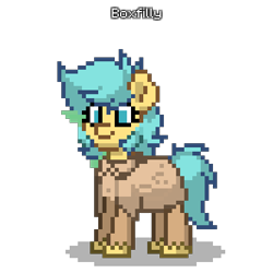 Size: 400x400 | Tagged: safe, oc, oc only, oc:boxfilly, pegasus, pony, pony town, box, female, filly, pegasus oc, simple background, smiling, solo, transparent background