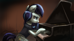 Size: 2666x1500 | Tagged: safe, artist:musical ray, coloratura, earth pony, pony, g4, female, musical instrument, piano, solo