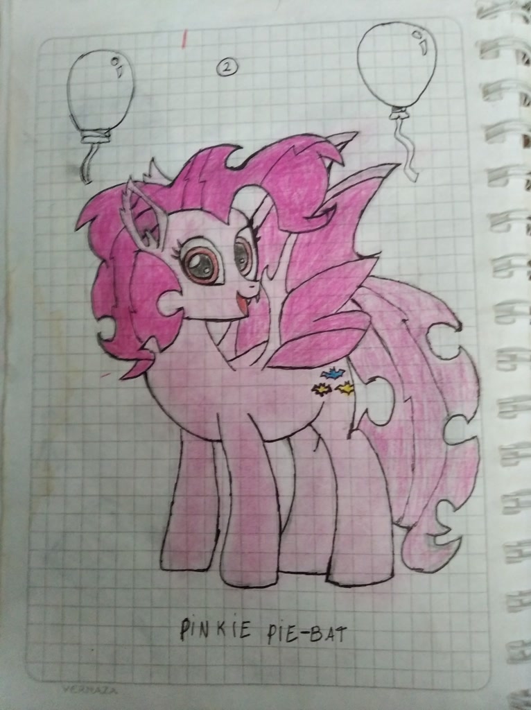 #2741337 - safe, artist:bencs, pinkie pie, bat pony, pony, g4, balloon ...