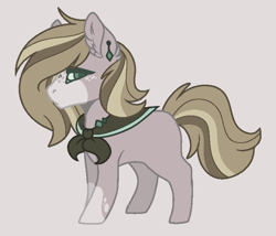 Size: 696x597 | Tagged: safe, artist:x-xponyworldx-x, oc, oc only, oc:malaya, earth pony, pony, base used, clothes, ear fluff, ear piercing, earring, female, freckles, gray background, jewelry, mare, offspring, parent:big macintosh, parent:marble pie, parents:marblemac, piercing, shawl, simple background, solo