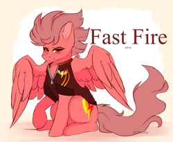 Size: 3936x3228 | Tagged: safe, artist:2pandita, oc, oc only, oc:fast fire, pegasus, pony, female, high res, mare, solo