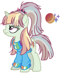 Size: 1280x1531 | Tagged: safe, artist:princess-kitsune-tsu, oc, oc only, pony, unicorn, base used, clothes, female, magical lesbian spawn, mare, offspring, parent:moondancer, parent:rainbow dash, simple background, solo, sweater, transparent background