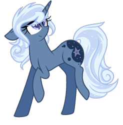 Size: 711x724 | Tagged: safe, artist:gallantserver, oc, oc only, pony, unicorn, female, magical lesbian spawn, offspring, parent:cloudchaser, parent:princess luna, simple background, solo, transparent background