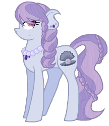 Size: 900x1044 | Tagged: safe, artist:gallantserver, oc, oc only, oc:mauve pearl, earth pony, pony, concave belly, female, mare, offspring, parent:hoity toity, parent:nurse redheart, simple background, solo, transparent background