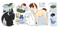 Size: 3205x1600 | Tagged: safe, artist:royvdhel-art, oc, oc only, oc:romy, bird, earth pony, pegasus, pony, bust, clothes, earth pony oc, female, mare, pegasus oc, smiling, story included