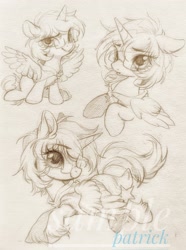 Size: 1627x2186 | Tagged: safe, artist:paipaishuaige, oc, oc only, oc:sealvia, alicorn, pony, chest fluff, glasses, solo, spread wings, traditional art, unshorn fetlocks, wings