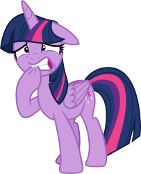 Size: 3000x3694 | Tagged: safe, artist:cloudy glow, twilight sparkle, alicorn, pony, g4, my little pony best gift ever, .ai available, biting, female, high res, hoof biting, mare, simple background, solo, transparent background, twilight sparkle (alicorn), vector