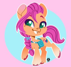 Size: 2416x2286 | Tagged: safe, artist:happyfoxxart, sunny starscout, earth pony, pony, g5, my little pony: a new generation, chibi, cute, female, high res, solo, sunnybetes