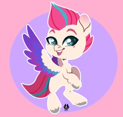 Size: 2416x2286 | Tagged: safe, artist:happyfoxxart, zipp storm, pegasus, pony, g5, my little pony: a new generation, adorazipp, chibi, cute, female, high res, solo