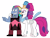 Size: 3264x2448 | Tagged: safe, artist:supahdonarudo, queen novo, classical hippogriff, gem (race), hippogriff, series:novoember, g4, my little pony: the movie, bismuth, bismuth (steven universe), crossover, duo, duo female, female, gem, hand on shoulder, high res, redraw, simple background, steven universe, transparent background, uzo aduba, voice actor joke