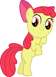 Size: 4880x6613 | Tagged: safe, artist:masem, apple bloom, earth pony, pony, bloom & gloom, g4, .ai available, adorabloom, bipedal, cute, female, filly, simple background, solo, transparent background, vector