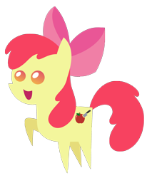 Size: 1878x2278 | Tagged: safe, artist:reitanna-seishin, apple bloom, earth pony, pony, g4, alternate cutie mark, female, filly, pointy ponies, simple background, solo, transparent background, vector