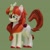 Size: 719x719 | Tagged: safe, artist:ur_akhsok, oc, oc only, kirin, g5, my little pony: a new generation, 3d, female, green background, kirin oc, not autumn blaze, simple background, solo