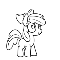 Size: 500x500 | Tagged: artist needed, source needed, safe, apple bloom, earth pony, pony, g4, female, filly, heart eyes, solo, wingding eyes