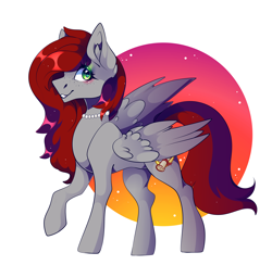 Size: 6550x6400 | Tagged: safe, artist:tessa_key_, oc, oc only, oc:evening prose, pegasus, pony, female, freckles, jewelry, mare, necklace, pearl necklace