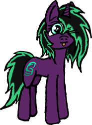 Size: 1180x1595 | Tagged: safe, artist:duskendraws, derpibooru exclusive, edit, oc, oc only, oc:iota spark, pony, unicorn, :p, female, mlem, one eye closed, silly, simple background, solo, tongue out, transparent background, wink