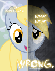 Size: 2158x2780 | Tagged: safe, artist:tehjadeh, derpy hooves, pegasus, pony, two sided posters, g4, derpygate, female, high res, i just don't know what went wrong, mare, open mouth, sad, sad pony, solo