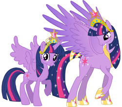 Size: 1227x1075 | Tagged: safe, artist:erim-kawamori, twilight sparkle, alicorn, pony, g4, the last problem, age difference, ascension enhancement, big crown thingy, element of magic, jewelry, looking at you, older, older twilight, older twilight sparkle (alicorn), princess twilight 2.0, regalia, simple background, smiling, smiling at you, twilight sparkle (alicorn), white background