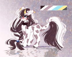 Size: 5887x4678 | Tagged: safe, artist:krissstudios, oc, oc only, cow, pony, absurd resolution, cowified, female, reference sheet, solo, species swap