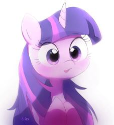 Size: 1000x1100 | Tagged: safe, artist:leo19969525, twilight sparkle, pony, g4, cute, eye clipping through hair, eyebrows, eyebrows visible through hair, female, hooves to the chest, mare, simple background, solo, twiabetes, white background