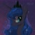 Size: 2000x2000 | Tagged: safe, artist:duvivi, princess luna, alicorn, pony, g4, 90s anime, high res, retro, smiling, solo, sparkles, style emulation