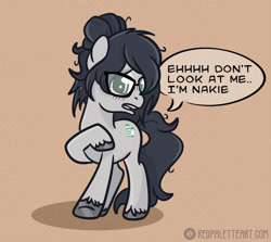 Size: 947x844 | Tagged: safe, artist:redpalette, oc, oc only, earth pony, pony, glasses, solo, we don't normally wear clothes