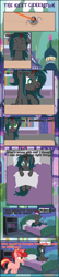 Size: 1103x5086 | Tagged: safe, artist:shootingstarsentry, oc, oc:nightshade (digimonlover101), oc:star curve, changepony, hybrid, pony, spider, star spider, unicorn, comic:the next generation, comic, female, interspecies offspring, mare, offspring, parent:king sombra, parent:queen chrysalis, parent:starlight glimmer, parent:sunburst, parents:chrysombra, parents:starburst